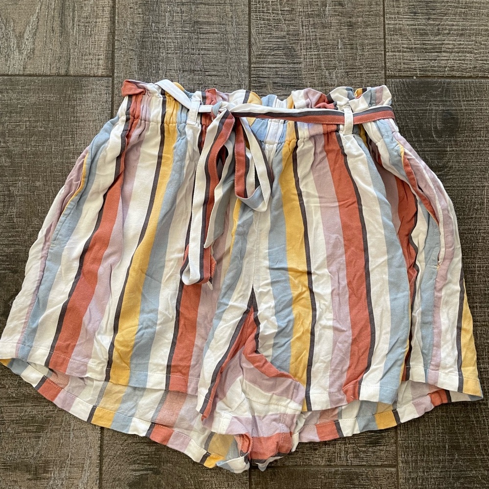 Hollister Ultra High-Rise Striped Shorts
